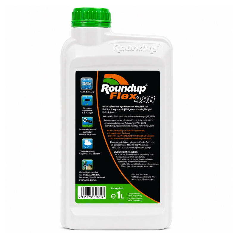 Roundup Flex 480 1L – Glyphosat Herbizid
