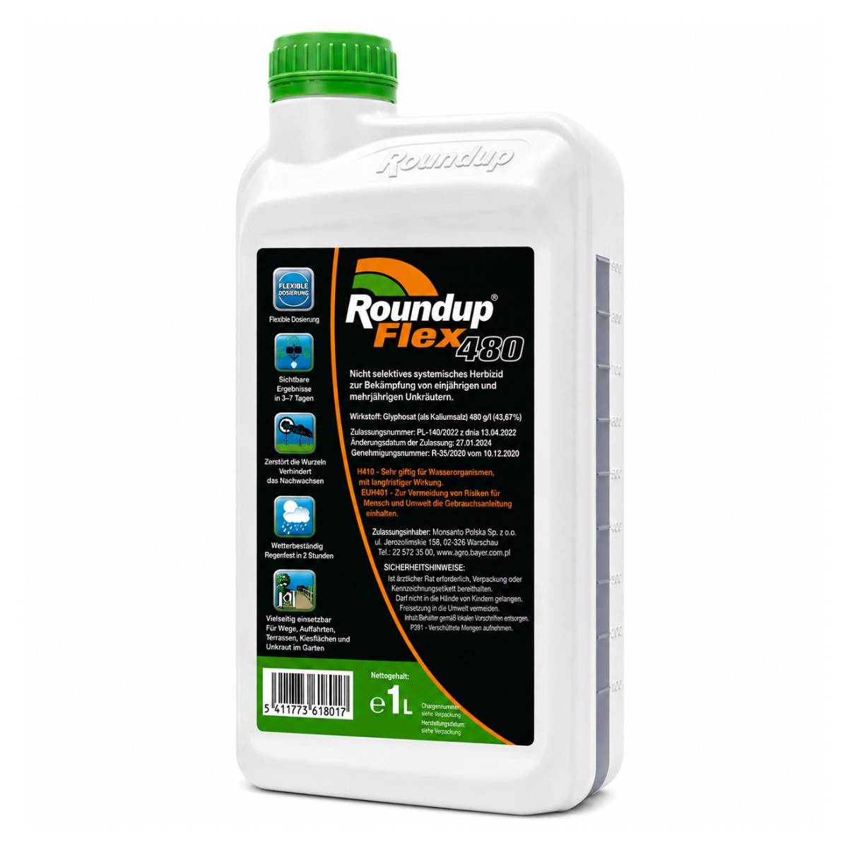 Roundup Flex 480 1L – Glyphosat Herbizid